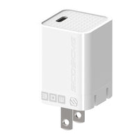 Scosche Power Delivery 30W USB-C GaN Tech Fast Charging Wall Adapter with Folding Plugs - White-Advanced GaN technology promotes cooler and more efficient charging