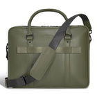 Champs Onyx Leather Briefcase - Khaki-Inner keychain