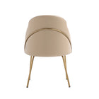 Manhattan Comfort Gracie 24.2" Modern Leatherette Upholstered Dining Chair - Tan and Gold-Minimal Assembly Required. Hardware Included