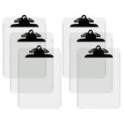Davis Group Spring Clipboards - Letter Size - 9" W x 12" H - Clear - 6 Pack-Clipboards are made of tough, durable injection molded plastic and feature smooth edges