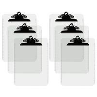 Davis Group Spring Clipboards - Letter Size - 9" W x 12" H - Clear - 6 Pack-Clipboards are made of tough, durable injection molded plastic and feature smooth edges