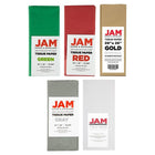 JAM Paper Tissue Paper - Christmas Assortment - 50 Sheets-This tissue paper is made from 10lb colourful paper, features a smooth finish and is easy to use