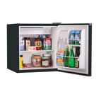 BLACK+DECKER 1.7 cu. ft. Freestanding Mini Fridge with Freezer - Black-Energy Star Certified: This compact refrigerator with freezer uses R600a refrigerant and is ENERGY STAR certified, using high-efficiency compressors that create less heat and use less energy