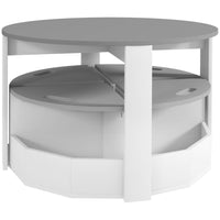 Qaba Kids Table and Chair 5-Piece Set with Storage - Grey-The 5-piece set accommodates multiple children for group activities 