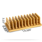 Officemate Bamboo File Sorter - Small - Natural Wood Grain-Adjustable widths, able to hold more files in one sorter if need be