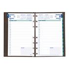 Blueline - 2026 Agenda quotidien MiracleBind CoilPro Rechargeable - 8 po x 5 po - Noir - Bilingue-Reliure spirale double avec couverture rigide d'aspect lézard