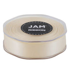 JAM Paper Double Faced Satin Ribbon - 7/8" W x 25 yd. - Ivory-Our decorative ribbon is made from the highest quality double-faced satin, which features a smooth finish!