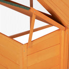 Pawhut 30" H Large Chicken Run with Nesting Box - Orange-This chicken coop is made of a solid fir wood frame for durability 