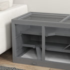 PawHut - Cage en Bois pour Hamster Cage pour Rat avec Glissière et Bac - Gris-Couleur : Gris