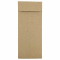 JAM Paper Enveloppes à ouverture au sommet en papier recyclé avec ferm. gom., 4 1/8 x 9 1/2 po, brun kraft, 1000/paquet-Brun