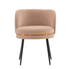 Manhattan Comfort - Chaise de salle à manger moderne Kaya 58 cm en velours capitonné - Nude-Chaise de salle à manger moderne pour salle à manger et usage de chaise de travail