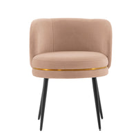 Manhattan Comfort - Chaise de salle à manger moderne Kaya 58 cm en velours capitonné - Nude-Chaise de salle à manger moderne pour salle à manger et usage de chaise de travail