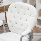 Vinsetto - Chaise d’ordinateur pivotante à 360-degrés - blanc-Confort supérieur avec dossier et assise rembourrés