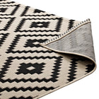 Modway - Perplex Treillis géométriques en losange à l’intérieur et à l’extérieur Tapis de 5 pi l x 8 pi L - Noir et beige-8