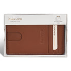 Champs - Porte-cartes d'accès en cuir Onyx - Marron-Fente pour carte de crédit facile d'accès