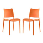 Modway Hipster Dining Side Chair - Orange - 2 Pack-Modern dining side chair