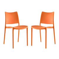 Modway Hipster Dining Side Chair - Orange - 2 Pack-Modern dining side chair