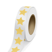 JAM Paper Standard Label Rolls - Star Shaped - 2 3/4 x 2 7/8 - Gold Metallic Foil - 125 Labels/Roll-Colour: Durable Gold Shiny Foil | Make your mail stand out with colourful shipping address labels.