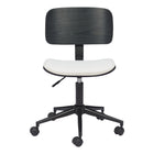Zuo Duravel Office Chair - White/Black-Plush and durable faux leather fabric