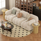 HOMCOM Round Side Table - Oak-Material: MDF, Particle Board, Steel