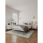 Manhattan Comfort DUMBO Modern 2-Drawer Nightstand and 3-Drawer Dresser Set - White-Includes 5 Full Extension Drawers Designed in Vertical Textured Ribbed Lines.