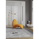 Manhattan Comfort MoMa 32.3" Modern Wool Blend Upholstered Accent Chair - Yellow - 2 Pack-Distinctive Abstract Modern Tongue Designed Accent Lounge Chair