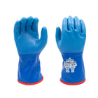 TEMRES - Gant sans couture à revêtement polyuréthane isolant thermique et à prise en main optimale - Doublure en polaire tricotée - Bleu - Taille XXL-Doublure en molleton sans couture