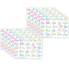 Ashley Productions Smart Poly PosterMat Pals Space Savers - 13" x 9-1/2" - Traditional Cursive - 10 Pack-It's a poster, it's a placemat, it's both! Great smaller size for easy use in the classroom, home, office, or on the go!