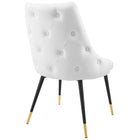 Modway Adorn Tufted Performance Velvet Dining Side Chair - White-Comes Fully Assembled