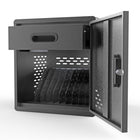 Luxor 40-Device Modular 4 Cabinet AC Charging Cart with Double Dolly-Power strips are located in a separate drawer to keep cords and power bricks neat and organized
