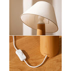 Decent Living - Lot de 2 lampes de table en hêtre - W et M-Utilisation polyvalente : parfaite pour la maison et le bureau.