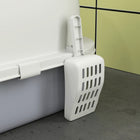 PawHut Enclosed Cat Litter Box with Lid and Scoop - Grey-Colour: Grey, White, Black 