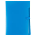 JAM Paper Letter Size File Folders - Snap Tab Closure - Blue with Clear-Quantity: Sold Individually | Lightweight and portable file folders are made to be durable, sturdy, and tear resistant