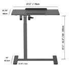 Uplite - Bureau mobile réglable en hauteur - Table de lit inclinable assis-debout avec roulettes - Noir-Avec une hauteur de 69 à 105 cm et un plateau inclinable de 0 à 180°, ce bureau est idéal pour les environnements tels que la maison, les hôpitaux, les bureaux, les studios d'art et de musique, les bibliothèques, ainsi que les cabinets dentaires, d'optométrie et les cliniques médicales