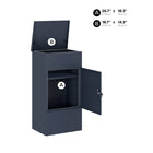 Ceha Canada Large Parcel Drop Box - 21" W x 16" D x 41" H - Dark Grey-5