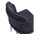 Manhattan Comfort - Lot de 2 chaises de salle à manger modernes Flor 22,83 po en tissu sergé noir-22,44 po L x 23 po l x 31,89 po H