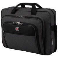 Wenger - Housse professionnelle pour portable de 17,3 po en tissu texturé - Gris/Noir-Compartiment rembourré pouvant accueillir en toute sécurité un portable de 17,3 po ou moins