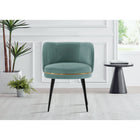 Manhattan Comfort - Chaise de salle à manger moderne Kaya 58 cm en velours capitonné - Vert menthe-Cadre en bois d’orme de haute qualité et métal pour une durabilité accrue