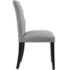 Modway Duchess Fabric Dining Chair - Light Grey - 4 Pack-Solid Rubberwood Legs