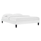 Modway - Soleil Performance Velvet Lit King, Blanc-Capacité de poids du cadre de lit : 800 lb