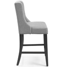 Modway - Baron Tissu rembourré Tabouret de comptoir - Gris clair-Pieds en caoutchouc massif