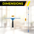 Gritt Commercial Window Washing Kit - 14" Swivel Window Squeegee - 6' Telescopic Pole - 3 Pack-Handle swivels 180° to reach tight corners, edges and sills