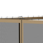 Outsunny Replacement Mosquito Netting for Gazebo 10' L x 10' W - Khaki-It comes with two kinds of black hooks suitable for two kinds of pipes