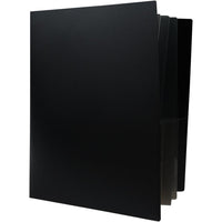 JAM Paper - Chemises multi-poches en plastique robuste - organiseur à 10 pochettes - noir - Paquet de 3-Dossiers à poches multiples avec sections de poche intérieures | La couleur noire