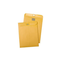Quality Park 10" x 13" Clear Clasp Envelopes, Brown, 28 lb., 100 Pack-These clasp envelopes feature resealable redi-tac technology on the closure to replace the traditional metal clasp for better repeated use and durability