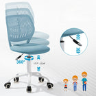 Homy Casa  Teen Task Chair - Blue-Material: PP, Mesh, Metal