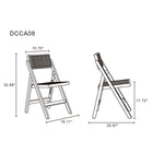 Manhattan Comfort - Lot de 2 chaises pliantes de salle à manger Pullman 46 cm style industriel chic - Nature-Cadre en frêne massif américain avec des textures de grain naturelles
