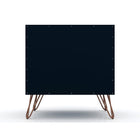 Manhattan Comfort Rockefeller 20.08" Mid-Century Modern 2-Drawer Nightstand - Tatiana Midnight Blue-10