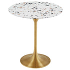 Modway Lippa 20" Round Terrazzo Side Table - Gold Terrazzo-Modern Side Table
