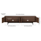 Hudson&Canal - Meuble TV Whitman pour téléviseurs jusqu'à 85 pouces - Noyer satiné-Caractéristiques assemblage facile